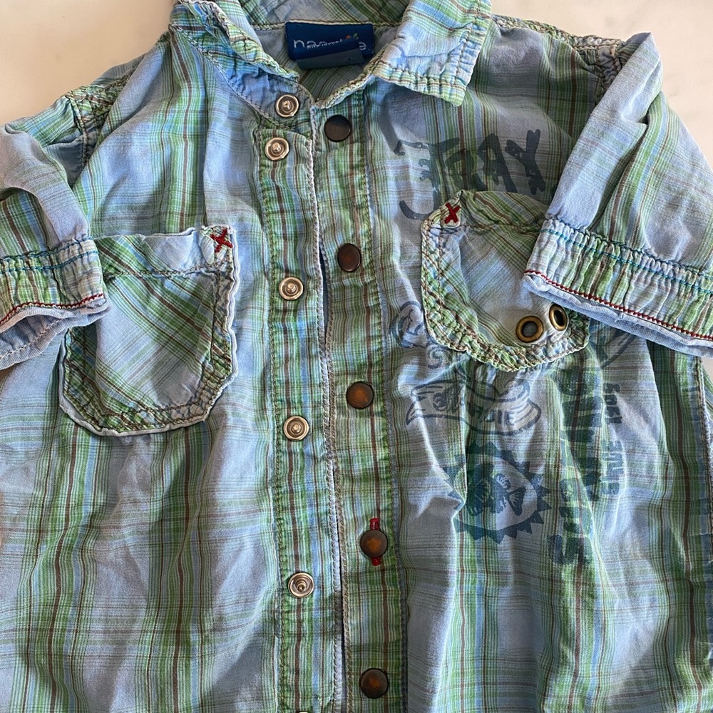 Boys Naartjie snap front shirt 18-24 months